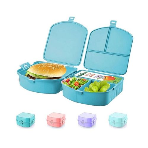 Boîte à lunch pour enfants avec 4 compartiments 2 couvercles
 Fiche Technique et Prix au Maroc