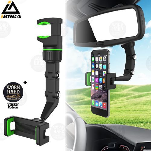 iboga Support de téléphone rotatif à 360 degrés pour voiture,GPS+Sticker cadeau
 Fiche Technique et Prix au Maroc