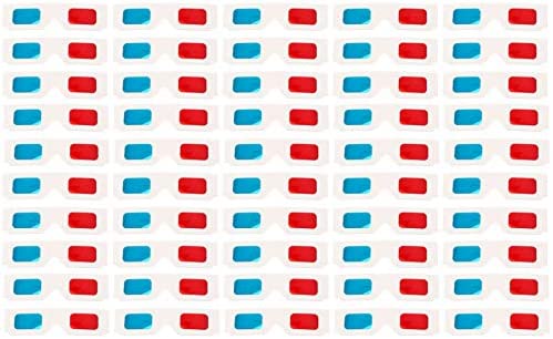 Solustre Lot de 100 paires de lunettes 3D en carton pour films vidéo Rouge et cyan Fiche Technique et Prix au Maroc