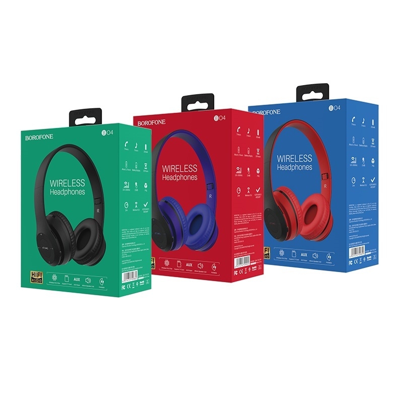 ensemble de casque sans fil borofone bo4 charmante rime