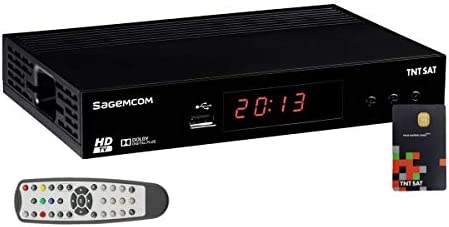 Sagemcom Décodeur Satellite HD Astra N°1 + Carte TNTSAT V6 Chaînes TNT Françaises recepteur demodulateur Fiche Technique et Prix au Maroc