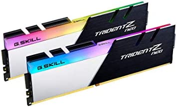 Kit Barrettes mémoire 32Go (2x16Go) DIMM DDR4 G.Skill Neo Go RGB PC4-28800 (3600 MHz) (Noir/Blanc) F4-3600C18D-32GTZN Fiche Technique et Prix au Maroc