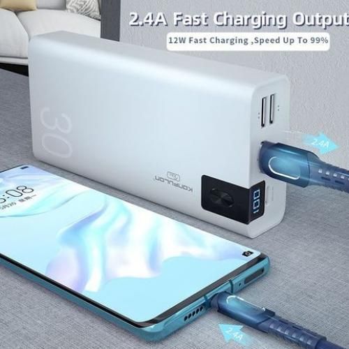 Konfulon PowerBank 30000 mAh 3 Sorties USB FAST 2 entrés Type-c, Micro USB Digital écran
 Fiche Technique et Prix au Maroc