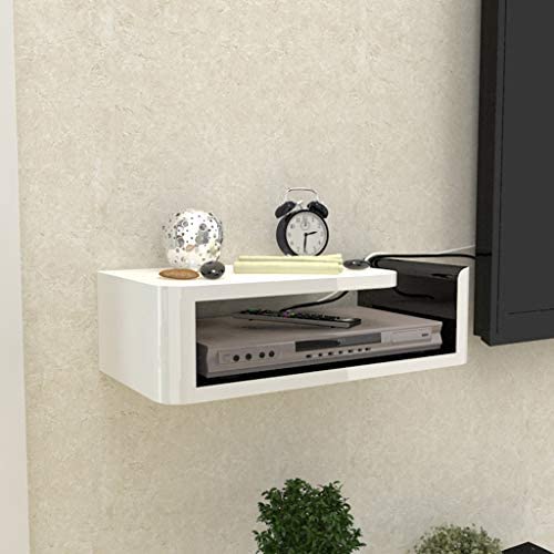 Étagère Flottant Montage mural Étagère Support Titulaire Supporter pour TV Box Apple TV Routeur Accessoire TV Console de jeu (taille : 45.5 * 22 * 13cm) Fiche Technique et Prix au Maroc