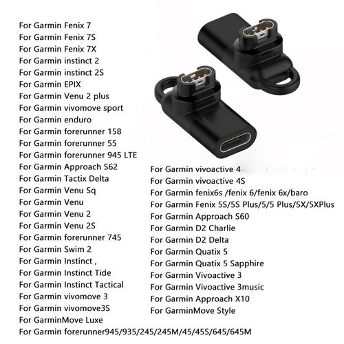 Adaptateur de chargeur Portable de Type C, pour montre intelligente Garmin
 Fiche Technique et Prix au Maroc