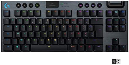 Logitech G915 TKL Tenkeyless LIGHTSPEED Clavier Gamer Mécanique, Switch ultra-plat GL Tactile, RGB LIGHTSYNC, Design élégant et mince, 40+ heures de jeu, Français AZERTY - Noir Fiche Technique et Prix au Maroc