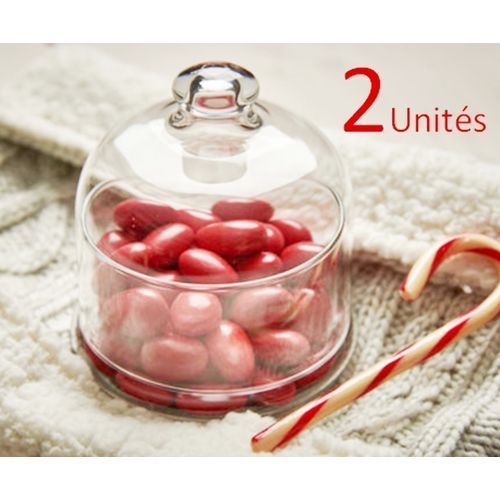 2 x Présentoirs Avec Dôme En Verre, 11 cm Cloche Alimentaire Cookies Fruits Secs Beurre Confiture..
 Fiche Technique et Prix au Maroc