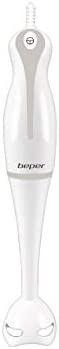 Beper P102FRU001 Mélangeur par immersion, 250 W, Lame double en acier inoxydable, Corps en ABS, Bouton unique, Poignée ergonomique, Câble de 110 cm, Blanc Fiche Technique et Prix au Maroc