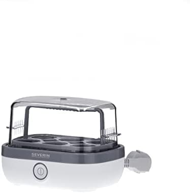 SEVERIN Cuit-œufs sans BPA 420 W, Appareil de cuisson pour 1 à 6 œufs, Doseur d'Eau Gradué et Perce-Œufs Inclus, Cuiseur à œufs avec réglage électronique du temps de cuisson, blanc, EK 3164 Fiche Technique et Prix au Maroc