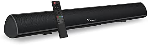 Barre de Son TV, Soundbar Bluetooth, 60W Enceinte PC Haut-Parleur Stéréo Speaker pour Home-cinéma, téléphone, TV, Tablette, Son Puissant, Port Aux/RCA/USB/Fibre Optique/Bluetooth - Noir Fiche Technique et Prix au Maroc