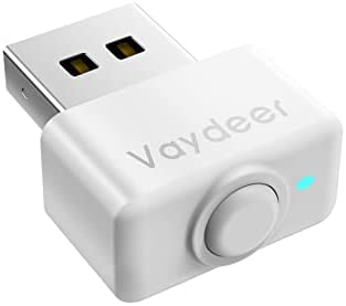Vaydeer Mini Mouse Jiggler USB Mouse Mover avec Interrupteur on/Off, Driver Free Computer Mouse Mover indétectable, Simuler Le Mouvement du pointeur de la Souris, Plug and Play - Blanc Fiche Technique et Prix au Maroc