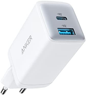 Anker Chargeur USB-C 725 - Bloc d'alimentation Compact 65 W à 2 Ports - Convient pour MacBook Pro/Air, iPad Pro, Galaxy S22+/S21, Dell XPS 13, Note 20/10+, iPhone 13/Pro, Pixel, et Plus Encore Fiche Technique et Prix au Maroc