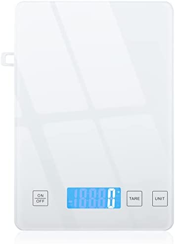 Diyife Balance Cuisine en Verre Trempé 15kg, Balance de Cuisine Électronique Alimentaires, Balance Précision, Étanche Prime Panneau en Verre Trempé, Commande Tactile Intelligente, pour Cadeaux de Noël Fiche Technique et Prix au Maroc