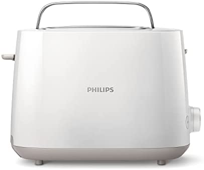 Philips Grille-pain - 2 Fentes, 8 Réglages, Réchauffe-Viennoiseries, Décongélation, Surélévation, Arrêt Automatique, Blanc (HD2581/00) Fiche Technique et Prix au Maroc