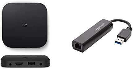 Mi TV Box S 4K Ultra HD Streaming Media Player Android 8.1 Connexion sans fil stable rapide Version mondiale audio Premium & Amazon Basics Adaptateur USB 3.0 vers Gigabit Ethernet Internet 10/100/1000 Fiche Technique et Prix au Maroc