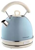 Ariete Vintage 2877 Bouilloire Électrique Design, 2000 W, 1,7 L, en Acier Inoxydable, Niveau d’Eau Visible, Bleu Pastel Fiche Technique et Prix au Maroc