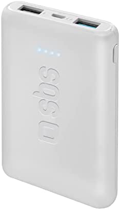 SBS Powerbank 5000 mAh Ultra Compact Rapid Charge, Mini batterie externe avec deux ports USB, format de poche et léger pour iPhone, Samsung, Xiaomi, Oppo, Huawei Fiche Technique et Prix au Maroc