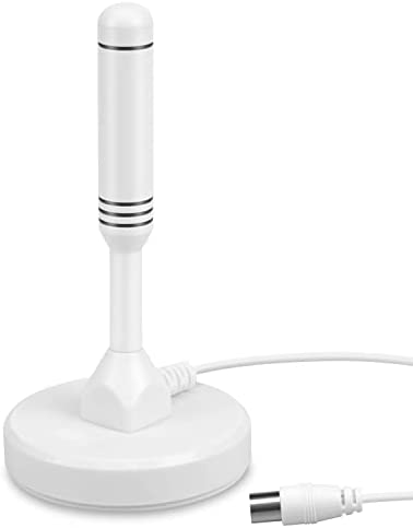 Antenne TV Interieur TNT HD Puissante – August DTA240 – Digital et Numérique UHD France, Magnétique Aimantée, Petite, Portable, Discrète, UHF pour Salon, Caravane Camping-Car, 2m de câble - Blanche Fiche Technique et Prix au Maroc