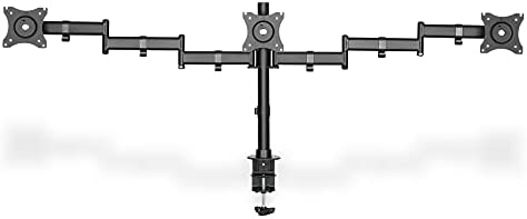 DIGITUS Support d'écran - Pince de Table - 3 écrans - Jusqu'à 27 Pouces - Jusqu'à 3X 8 kg - VESA 75x75, 100x100 - Noir Fiche Technique et Prix au Maroc