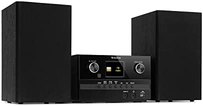 Auna Radio Dab 2 Enceintes CD Bluetooth, Chaine HiFi, Poste Radio FM, Radio Portables Stéréo, Écran LCD, MP3, AUX, Télécommande, Alarme Radio Reveil, Lecteur CD, Enceintes Mini Chaînes Hi-FI, Cable Fiche Technique et Prix au Maroc