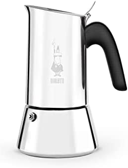 Bialetti - Nouvelle cafetière expresso Venus Induction, Plaque de cuisson en acier inoxydable, Adaptée à toutes les sources de chaleur, 6 Tasses, Aluminium, Argent Fiche Technique et Prix au Maroc