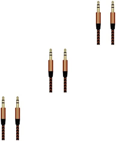 Vokmon 3 Ensemble de 3,5 mm mâle à mâle Câble Cordon Audio Fil Home Cinéma Remplacement Or Fiche Technique et Prix au Maroc