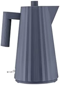 Alessi Plissé MDL06 G - Bouilloire électrique en résine thermoplastique, Gris Prise européenne. Fiche Technique et Prix au Maroc