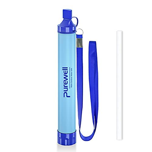 Purewell Filtre À Eau Portable 1500L Purificateur d'eau De Camping 4 Etape Système de Filtration d'Eau Élimine 99,9999% des Pollutants Filtre à 0,01 Microns Pour Camping Randonnée Voyager Fiche Technique et Prix au Maroc