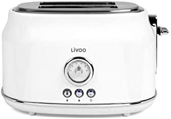 LIVOO Feel good moments - Grille-pains rétro 2 fentes DOD181 Blanc Fiche Technique et Prix au Maroc