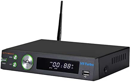 GT MEDIA Récepteur Satellite terrestre Décodeur Tuners TNT DVB-S2X+ T2+ Câble Combo, V8 Turbo Numérique TV decoder avec Fente pour Carte à Puce, FTA/ 1080P HD/ H.265 HEVC/ PVR/ USB / HDMI/ SCART/ WiFi Fiche Technique et Prix au Maroc