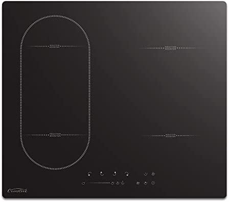 Covercook Plaque à Induction - Plaque de Cuisson à Induction Electrique -Encastrable 3 ou 4 foyers - Flexible Zone - 9 Niveaux de Puissance, Commande Tactile - Verrouillage d'enfant - 7000W, 220-240 V Fiche Technique et Prix au Maroc