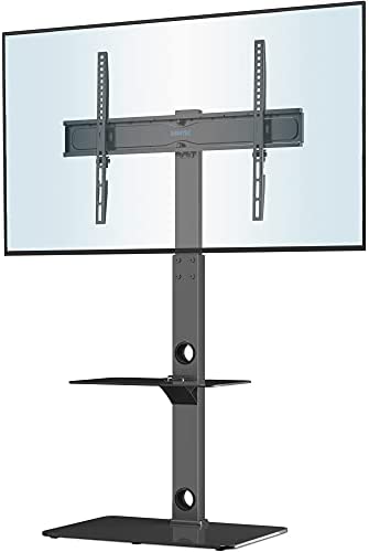 BONTEC Support TV sur Pied pour 30-70 Pouces Téléviseurs Incurvés Plats LED OLED LCD jusqu'à 40 kg, Support de Télévision Pivotant Hauteur Réglable avec 2 Etagères, Max VESA 600x400 mm Fiche Technique et Prix au Maroc