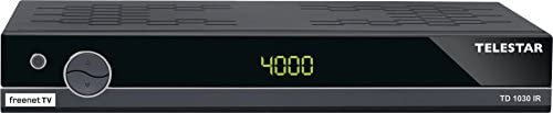 Telestar 5310496 TD 1030 Récepteur IR T2 HD DVB avec déchiffrement Irdeto (Freenet TV, H.265/HEVC, 3 Mois de crédits, HDMI, péritel, USB, LAN) Noir Fiche Technique et Prix au Maroc