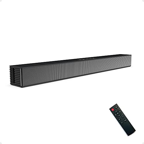 Poesy Barre de Son Home cinéma, Haut Parleur TV avec Fonction de Bluetooth, Compatible avec Les téléphones intelligents, Les tablettes Autres, Peut être placé à Plat ou au Mur (AUX USB Opt COA HDMI) Fiche Technique et Prix au Maroc