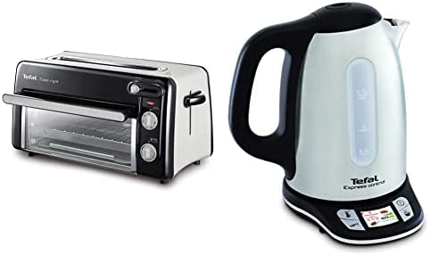 Tefal Toast n 'Grill TL6008 | Grille-pain et mini-four 2 en 1 |Noir / aluminium mat & Express Control Bouilloire Electrique, Bouilloire Sans Fil Inox, Bouilloire Electrique, 7 Températures Réglables Fiche Technique et Prix au Maroc