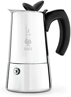 Bialetti - Musa Induction, Cafetière Expresso en Inox, Adaptée à Tous Les Types de Plaques de Cuisson, 6 Tasses (270 Ml), Argenté Fiche Technique et Prix au Maroc