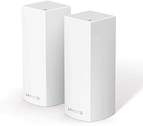 Linksys Système Wi-Fi 5 Mesh Triple Bande Velop Whw0302 Ac2200 (Routeur Wlan, Répéteur Amplificateur de Signal Jusqu’à 350 M2, pour Plus de 40 Appareils, 4 Ports ethernet, Pack de 2, Blanc) Fiche Technique et Prix au Maroc