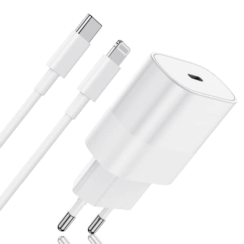 【Apple MFi Certifié】 iPhone Rapide Chargeur Apple Original USB C 20W PD Type C Power Delivery Adaptateur Secteur avec 2m USB C to Lightning Cable pour iPhone 14 Pro Max/13/12/SE/11/XR/XS Max/iPad Fiche Technique et Prix au Maroc
