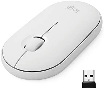 Logitech M350 Pebble Souris Sans Fil, Bluetooth ou 2,4 GHz avec Mini Récepteur USB, Souris pour Ordinateur avec Clic Sliencieux, Portable/Notebook/PC/Mac/iPad OS/Chromebook - Blanche Fiche Technique et Prix au Maroc