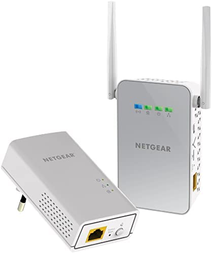 NETGEAR PLW1000-100PES Pack de 2 CPL 1000 Mbps dernière génération - 1 CPL Filaire + 1 CPL Wifi, compatible avec toutes les Boxs Fiche Technique et Prix au Maroc