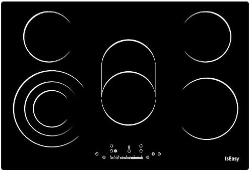 Plaque Vitrocéramique 5 Feux, Table de Cuisson Vitrocéramique 5 Foyers Encastrable Plaque 5 Feux- 8600W, 5 Foyers, 77cm, Autarkic, Tactile, Minuteur, Verre-céramique Fiche Technique et Prix au Maroc