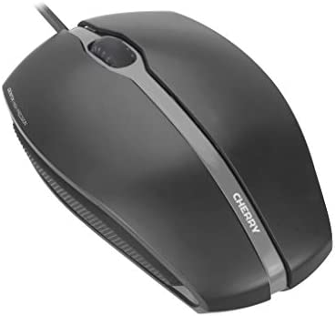 CHERRY GENTIX Corded Optical Mouse, souris filaire avec 3 boutons et capteur optique haute résolution 1000 dpi, convient aux droitiers et gauchers, côtés caoutchoutés, noir Fiche Technique et Prix au Maroc