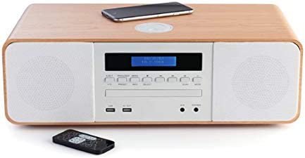 Thomson MIC201IBT - Micro chaîne HIFI Bluetooth (lecteur CD, radio, MP3, USB), chargeur induction, couleurs bois et blanc. Fiche Technique et Prix au Maroc