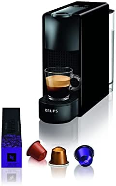Krups Nespresso Essenza Mini noir Machine à café, 0,6 L, 19 bars, Cafetière à capsule de café, Barista, 2 tailles de tasse, Espresso, Lungo, Design ultra compact, Automatique XN110810 Fiche Technique et Prix au Maroc