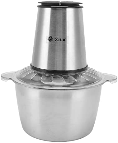 Hachoir à viande électrique 2L multifonction 300W hachoir à viande hachoir à viande mélangeur à 2 vitesses avec bol en acier inoxydable 4 lames pour boeuf légumes fruits noix, prise UE 220V Fiche Technique et Prix au Maroc