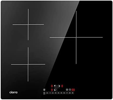 CIARRA CBBIH3B 6200W Plaque Induction Encastrable 3 Feux avec Fonction Boost- Commande Tactile et 9 Niveaux de Puissance - Verrouillage Enfant- Noir Fiche Technique et Prix au Maroc