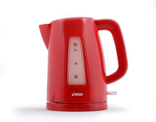 LIVOO Feel good moments - Bouilloire sans fil électrique DOD184 Rouge Fiche Technique et Prix au Maroc