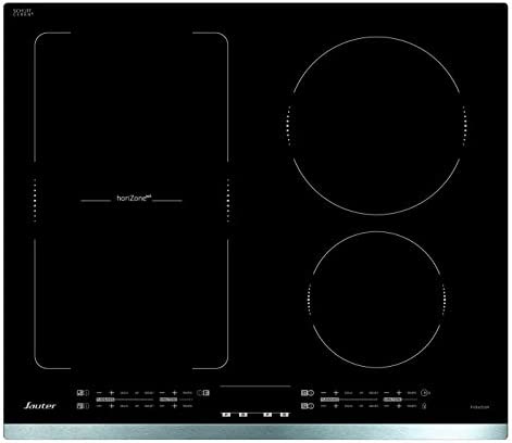 Sauter SPI4664X - Plaque à induction - Encastrable - 4 Foyers - Horizone - 7200W - L60 x P52cm - Revêtement verre - Inox - Fabrication Française Fiche Technique et Prix au Maroc
