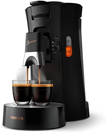 Philips Senseo Select CSA240/60 Machine à café à dosettes – Sélection de l'épaisseur du café Plus, fonction mémo, en plastique recyclé, noir Fiche Technique et Prix au Maroc