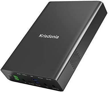 Krisdonia 100W USB-C PD Batterie Externe pour Ordinateur Portable, Chargeur Portable 64000mAh [PD 3.0 + DC 12/16/20/24V + QC3.0] pour Ordinateur Portable, Tablette, Smartphone, projecteur et Plus Fiche Technique et Prix au Maroc